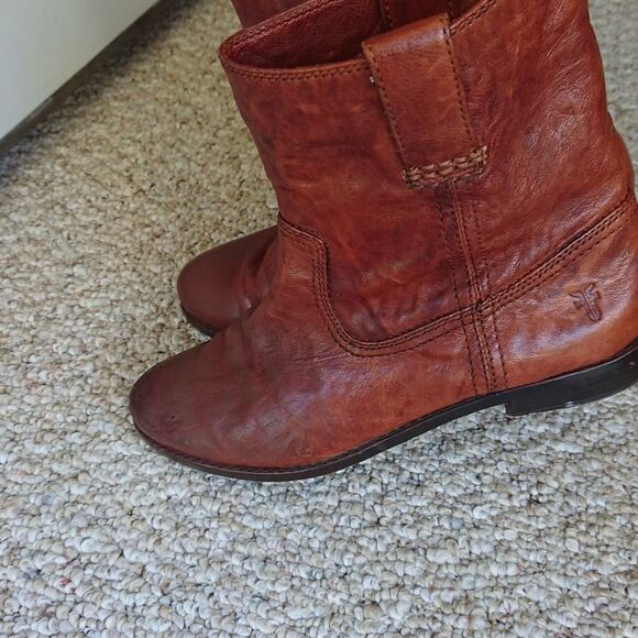 Frye Shoes Frye Anna Shortie Boots in Cognac Antique color size 7.5 - Picture 6 of 12